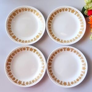 ☆4 piece of Corelle Livingware, Bread and Butter by Corning. Made in USA ☆
